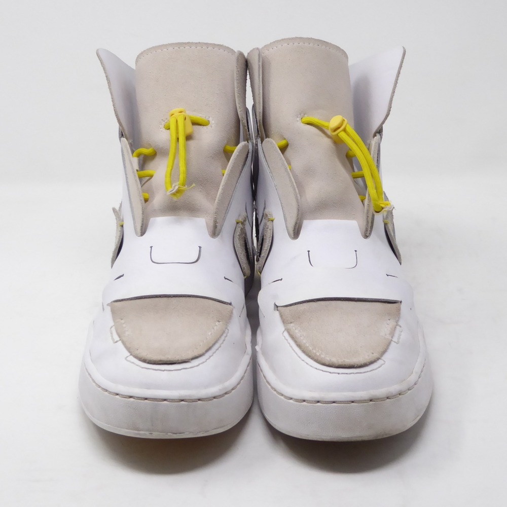 Nike Vandalised LX High Top Sneakers White Yellow Womens Size 8 BQ3610-100 - Picture 2 of 9